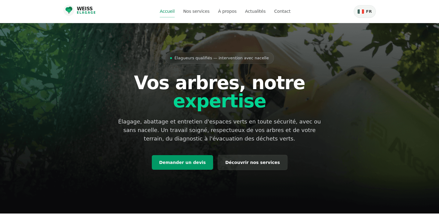Aperçu du site Weiss Élagage